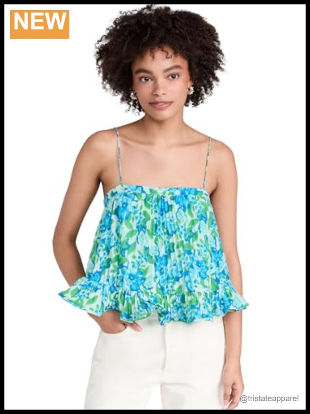 AMUR Women's Kersten Pleated Top
